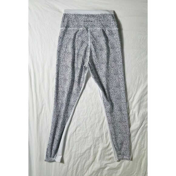 ALL FENIX Black White Leopard Cheetah High Waisted Leggings Medium - Picture 2 of 6